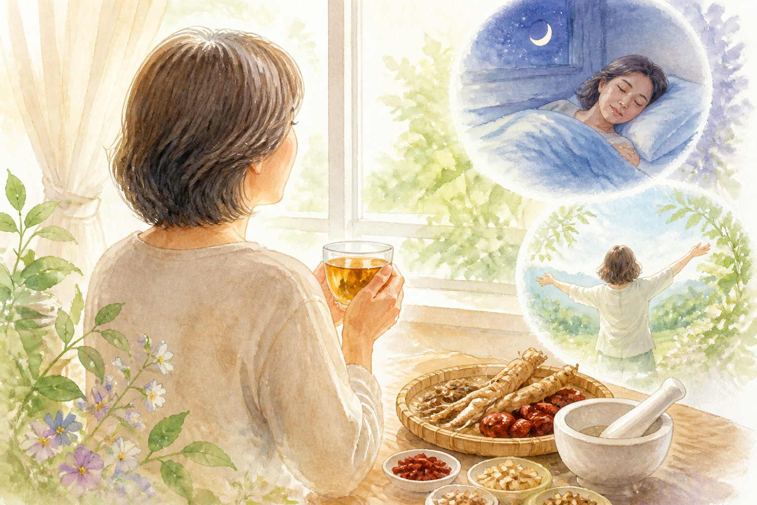 漢方で気分の落ち込みや不眠を和らげる