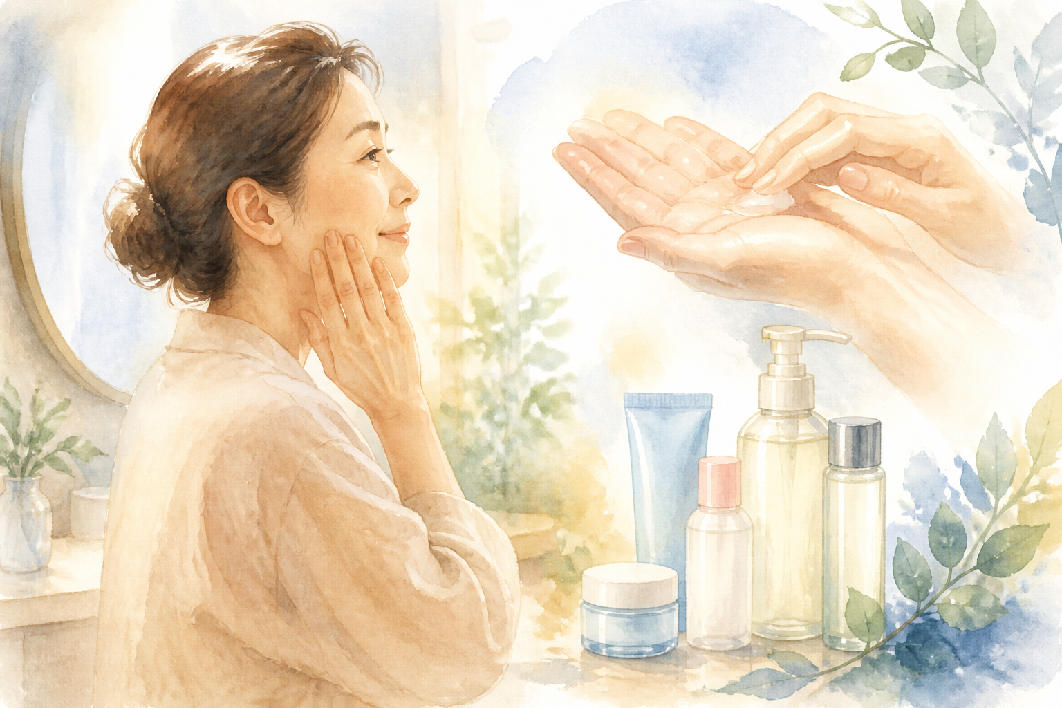 基本のセルフケア：洗いすぎず、しっかり保湿することが大切